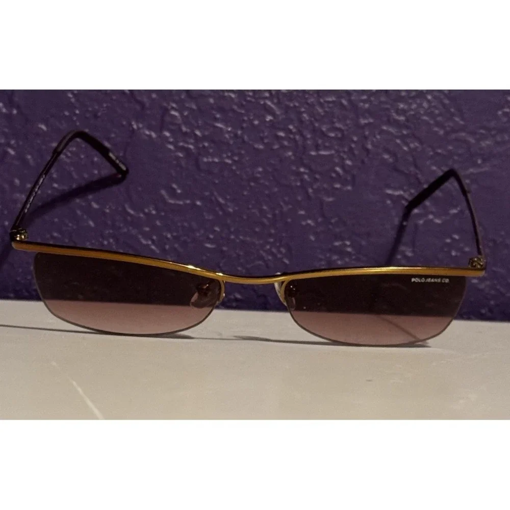 Vintage Polo Ralph Lauren Jeans Sunglasses Rose Tint Glam Mob Wife 90s Y2K Rare